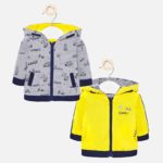 MAYORAL Felpa reversibile grigio-giallo bambino