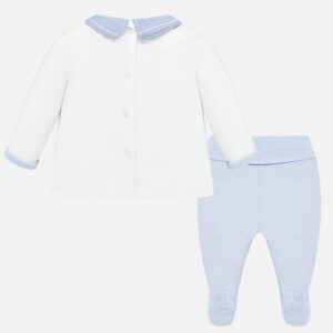 MAYORAL Completo coprifasce bianco azzurro corredino neonato - immagine 3