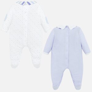 MAYORAL Set 2 tutine azzurre corredino neonato - immagine 3