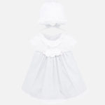 MAYORAL Vestito manica corta grigio con cuffietta bambina