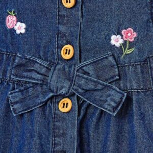 MAYORAL Vestito denim blu con ricamo bambina - immagine 2