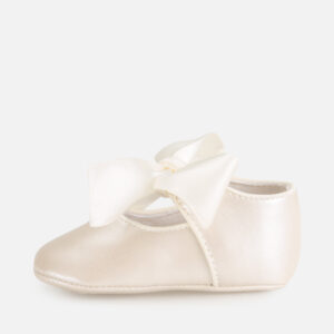 MAYORAL Ballerine panna con fiocco scarpette neonata - immagine 3