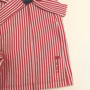 NANAN Pantaloncino jersey righe rosse Fragolina bambina - immagine 3