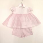 IL GUFO Completo due pezzi tulle rosa bambina