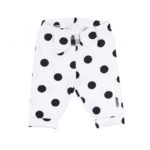 NANAN Pantalone morbido a pois nero Morositas