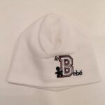 LE BEBE ENFANT Cuffietta bianca con ricamo corredino neonato