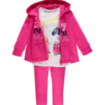 MEK Completo tuta 3 pezzi felpa+t-shirt+pantalone bambina