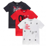 MEK Set 3 t-shirt blu-rosso-bianco bambino