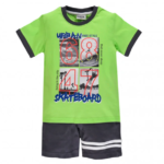 MEK Completo 2 pezzi shorts verde bambino