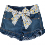 MEK Shorts jeggings con cintura foulard fantasia bambina