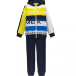 MEK Completo tuta zippata blu-giallo bambino
