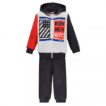 MEK Completo tuta zippata blu-rosso bambino