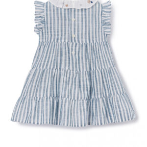 IL GUFO Abito a balze con colletto ricamato bambina - immagine 3