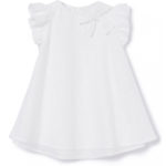 IL GUFO Abito bianco sangallo con fiocco bambina