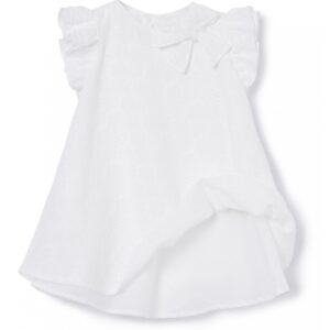 IL GUFO Abito bianco sangallo con fiocco bambina - immagine 4