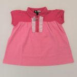 MONCLER Vestito piquet manica corta rosa fuxia bambina