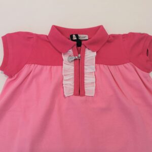 MONCLER Vestito piquet manica corta rosa fuxia bambina - immagine 2
