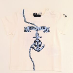 MONCLER T-shirt manica corta stampa ancora bambino
