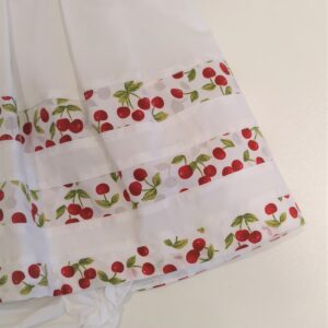 ALETTA Vestito smanicato bianco con ciliegie - immagine 2