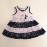 ELSY Vestito smanicato plissé bianco e blu