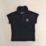 INVICTA Polo manica corta blu logo davanti bambino