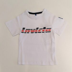 INVICTA T-shirt manica corta girocollo logo davanti bianca bambino