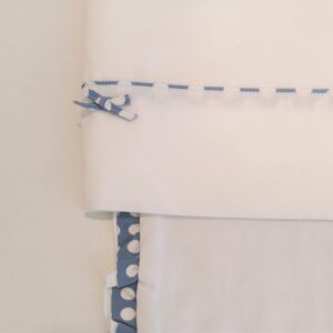 FEFE' Coordinato per cullina/carrozzina pois azzurro corredino neonato - immagine 4