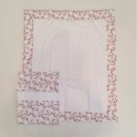 SIMONETTA Coordinato per cullina/carrozzina fiori rosa corredino neonata