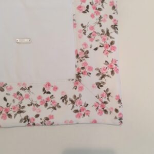 SIMONETTA Coordinato per cullina/carrozzina fiori rosa corredino neonata - immagine 3