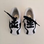 PAOLO ROMBOLI Scarpette sneakers bianco-blu neonato