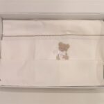 NANAN Set Lenzuola Carrozzina Orsetto tortora