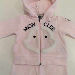 MONCLER Completo in ciniglia rosa bambina - immagine 2