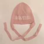 MONCLER Cuffia maglia rosa neonata