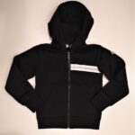 MONCLER  Felpa nera M in rilievo bambino