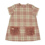 NANAN Abito scozzese rosa bambina