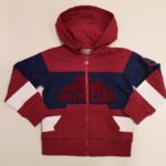 MONCLER  Felpa rossa mountain con scritta bambino