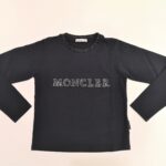 MONCLER T-shirt manica lunga paillettes nera bambina