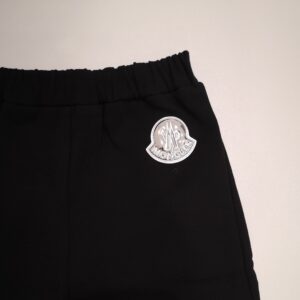 MONCLER Pantalone nero inserti maculati bambina - immagine 5