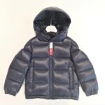 MONCLER Giubbotto blu in piuma Dumon bambino