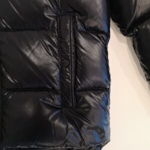 MONCLER Giubbotto nero maxi lettering Saise bambino - immagine 3