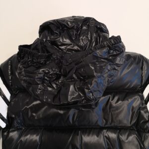 MONCLER Giubbotto nero maxi lettering Saise bambino - immagine 6