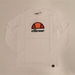 ELLESSE T-shirt manica lunga stampa logo bianca