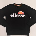 ELLESSE Felpa girocollo stampa logo nera