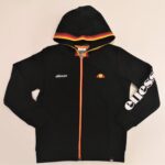 ELLESSE Felpa con zip stampa logo blu
