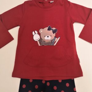 MELBY Completo 2 pezzi pantalone pois bambina
