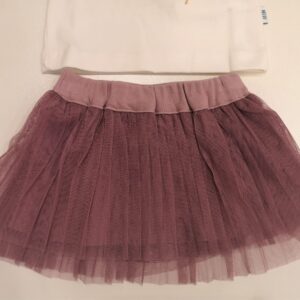 MELBY Completo 3 pezzi con gonna tulle rosa bambina - immagine 3