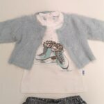 MELBY Giacchino in maglia azzurro bambina