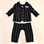 COLORI CHIARI Completo blu gessato bordò bambino