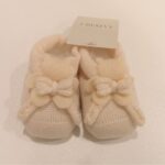 LA PERLA Scarpette panna con orsetto corredino neonata