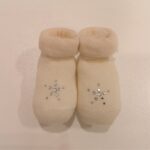 PAOLO ROMBOLI  Scarpette panna con strass corredino neonata